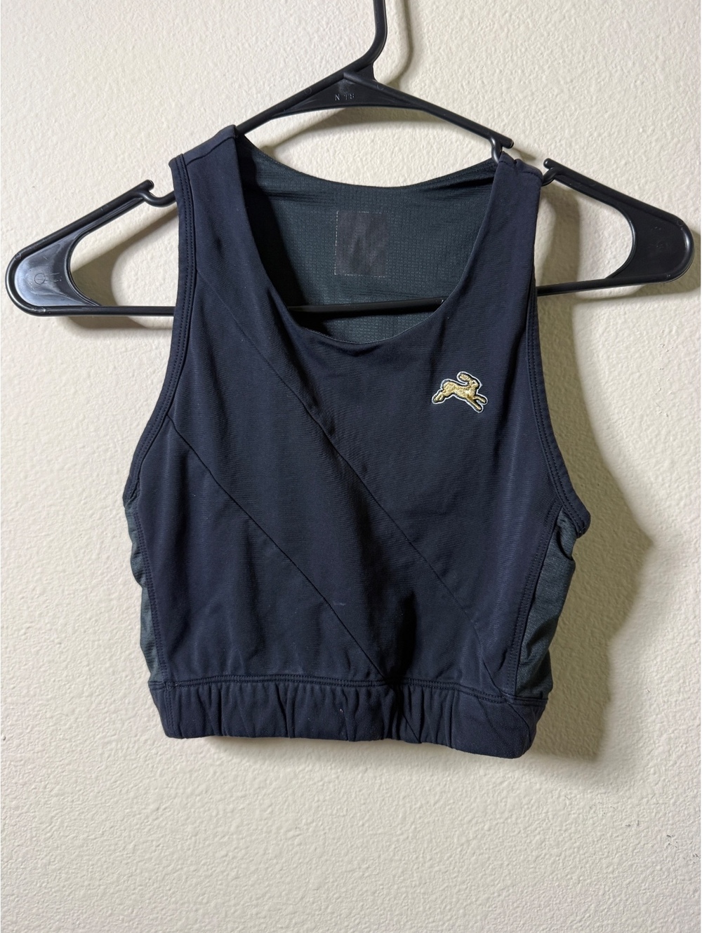 Tracksmith Women’s Running Crop Tank Top Black Mesh Back Size Small Athletic